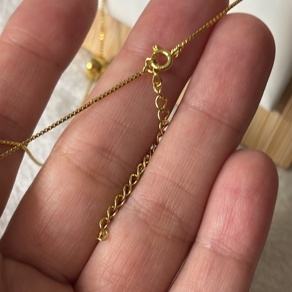 NEW .80 Carat Bezel Moissanite Diamond 18K Gold 925 Necklace - Picture 8 of 10